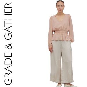 GRADE & GATHER NWT PANTS ECRU Size Small NWT